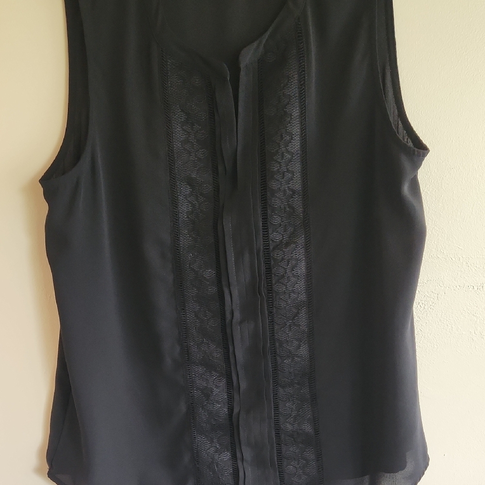Anne French, Sleeveless Black Blouse, Size M - Picture 5 of 7